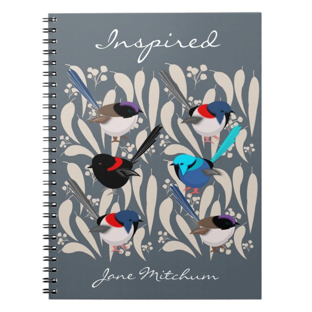 Fairy Wrens Spiral Notebook (Front)