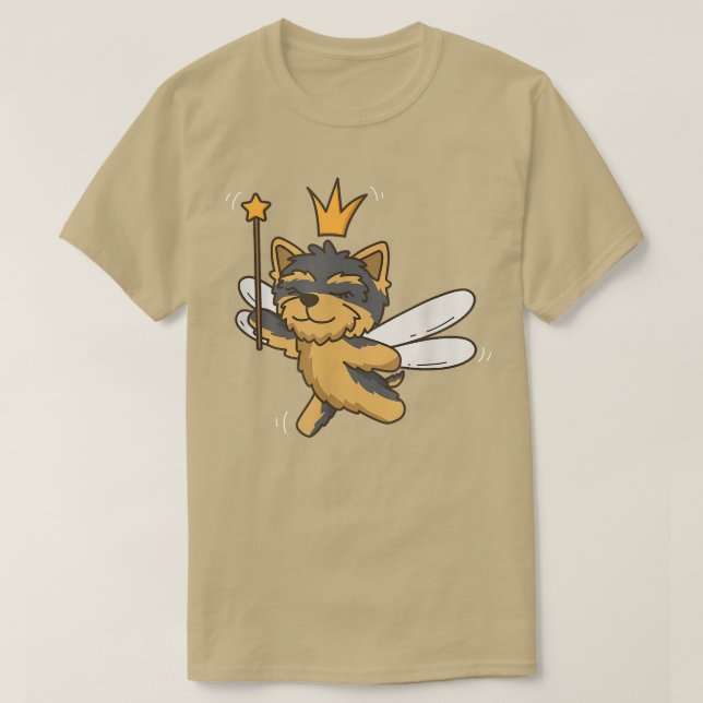 Fairy Yorkshire Terrier Dog Mystical Pet Fairy Lov T-Shirt (Design Front)