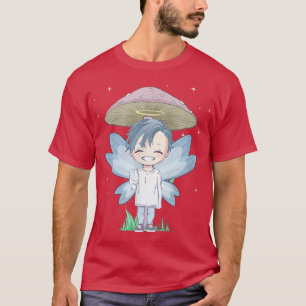 Fairycore Aesthetic Chibi Fairy Anime Boy Angel Mu T-Shirt
