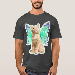 Fairycore Aesthetic Fairy Cat Realistic Faecore T-Shirt