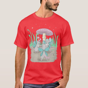 Fairycore Aesthetic Fairy Dancing Rats And A Mushr T-Shirt