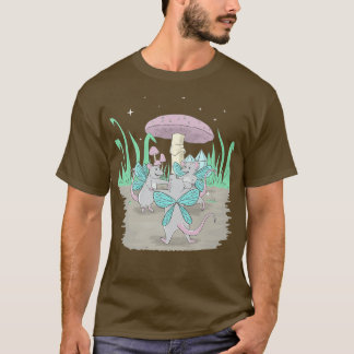 Fairycore Aesthetic Fairy Dancing Rats And A Mushr T-Shirt