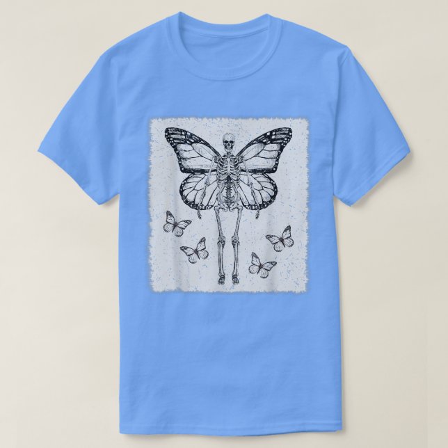 Fairycore Aesthetic Goth Funny Gothic Skeleton Fai T-Shirt (Design Front)