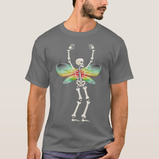 Fairycore Aesthetic Skeleton Fairycore Grunge Goth T-Shirt