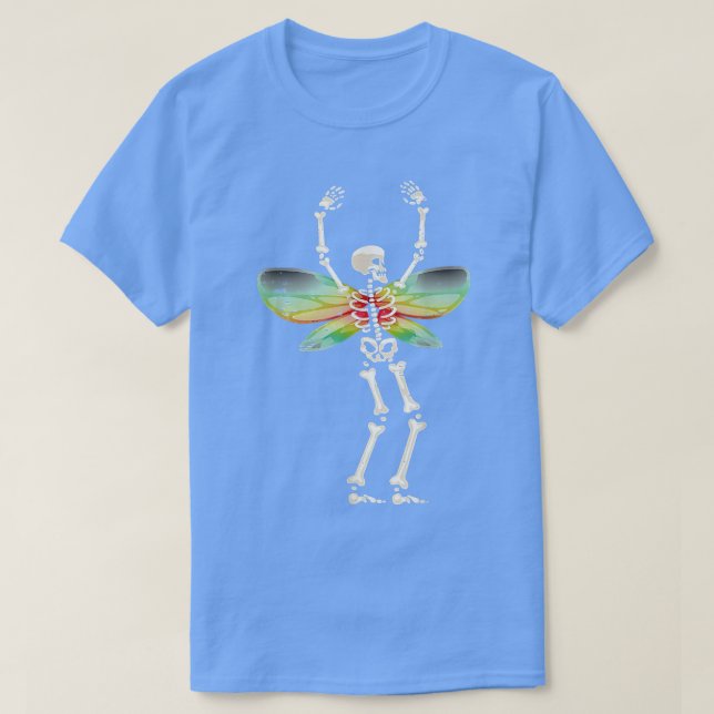 Fairycore Aesthetic Skeleton Fairycore Grunge Goth T-Shirt (Design Front)