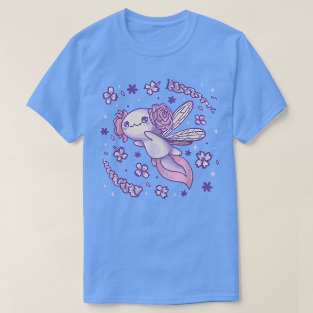 Fairycore Esthetic Kawaii Aolotl Fairy  T-Shirt (Design Front)
