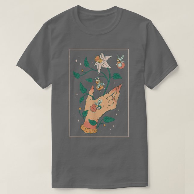 Fairycore Faecore Fairywave Magic Fairy Fantasy Gr T-Shirt (Design Front)