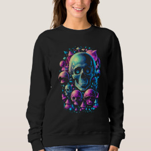 Fairycore Mushroom Skulls Aesthetic Vaporwave dark Sweatshirt