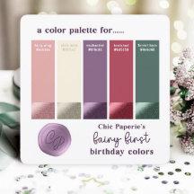 Fairycore Pink, Green, Purple Colour Palette Card