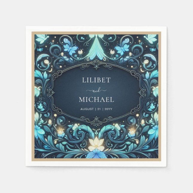 Fairycore Save the Date Fairytale Glow Up Fairy Napkin (Front)