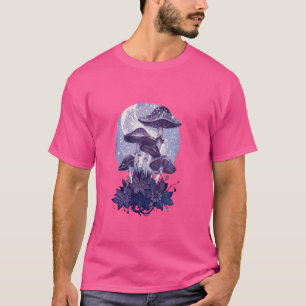 Fairycore Vintage Cottagecore Mushroom Moon Phases T-Shirt
