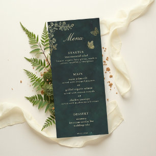 Fairycore Woodland Emerald Green Magical Wedding Menu