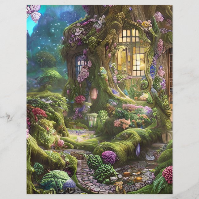 Fairyland Forest Graphic Custom Letterhead (Front)