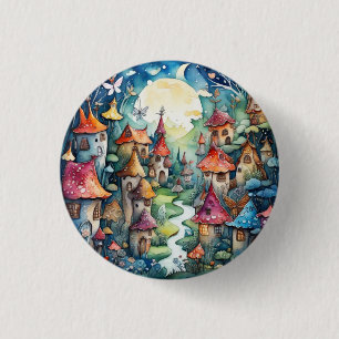 Fairyland magic castle 3 cm round badge