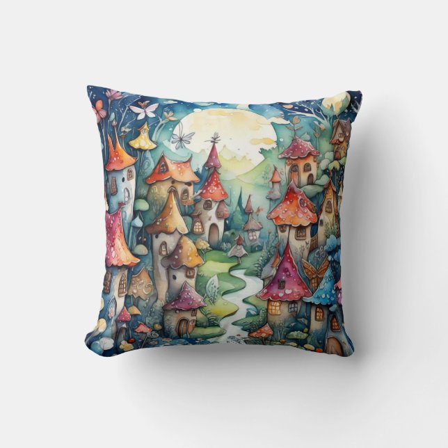 Fairyland magic castle cushion (Front)