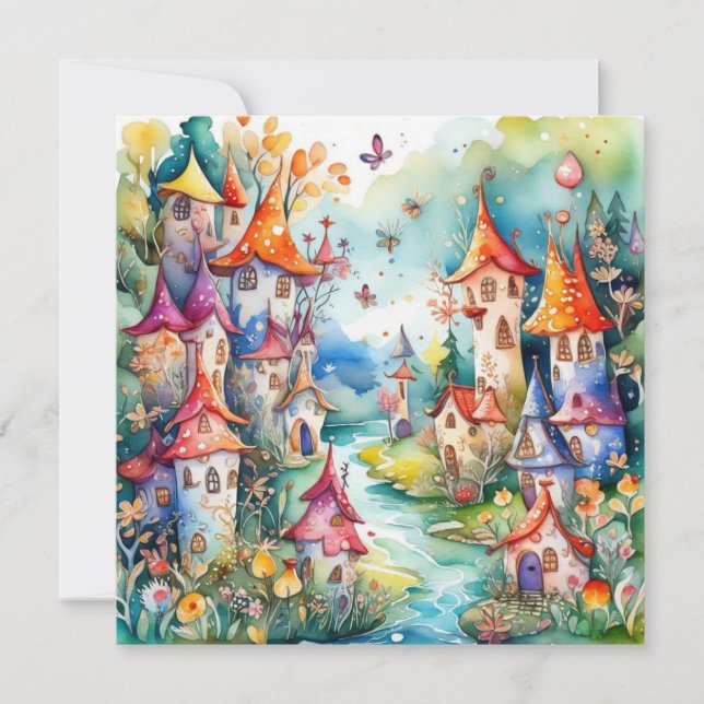Fairyland magic castle  invitation (Front)