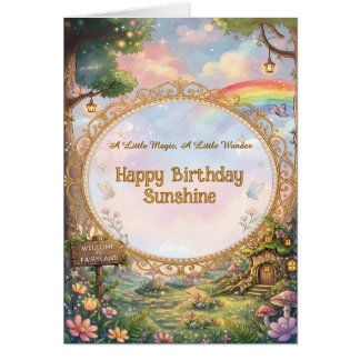 Fairyland Rainbow Birthday's Girl Invitation