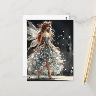 FairyRecycled Dress at the Fashion Show Watercolor Postcard