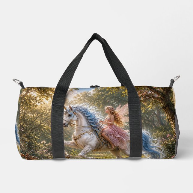 Fairy's Enchanted Unicorn Ride Duffle Bag (Front)