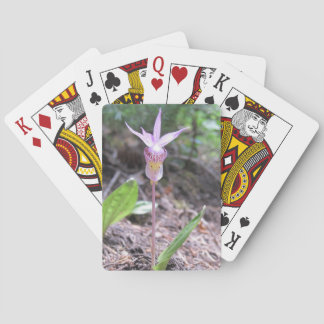 Fairyslipper Orchid Flower Playing Cards