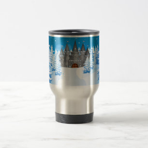 Fairytail Castle Winter Snow Travel Mug