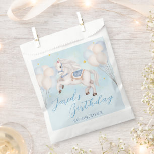 Fairytale baby Pony Blue balloons star Birthday Favour Bags