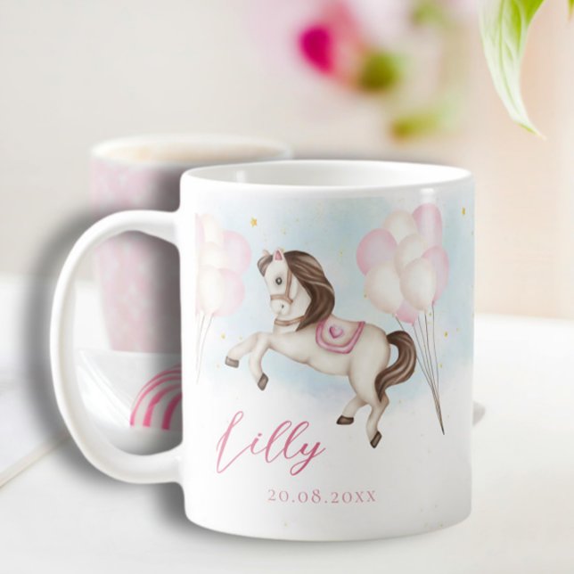 Fairytale baby Pony pinky balloons stars girl  Coffee Mug (Creator Uploaded)