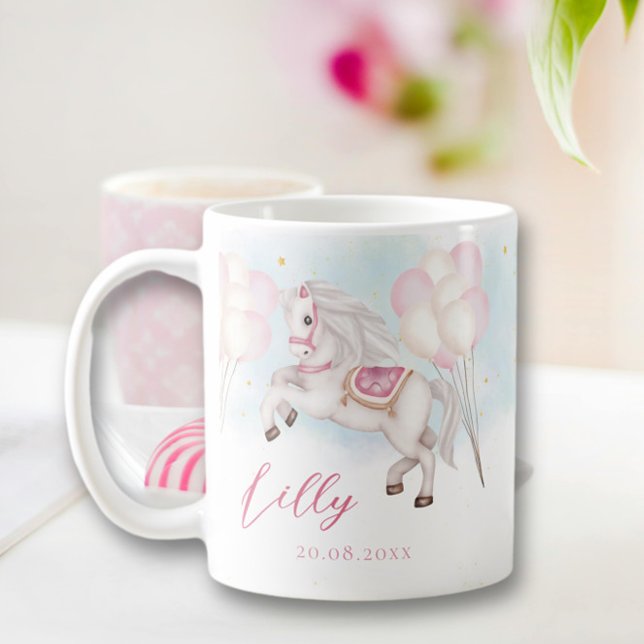 Fairytale baby Pony pinky balloons stars girl  Coffee Mug (Creator Uploaded)