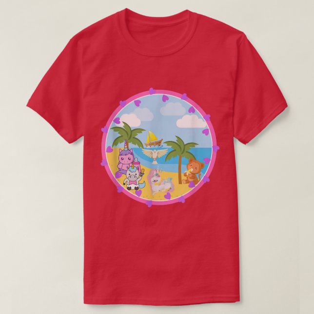 Fairytale Beach Scene  T-Shirt (Design Front)