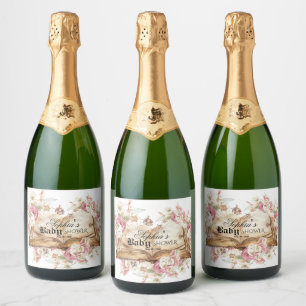 Fairytale Book Baby Shower Sparkling Wine Label