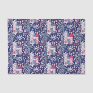 Fairytale Books and Magical Creatures Blue Tissue Paper