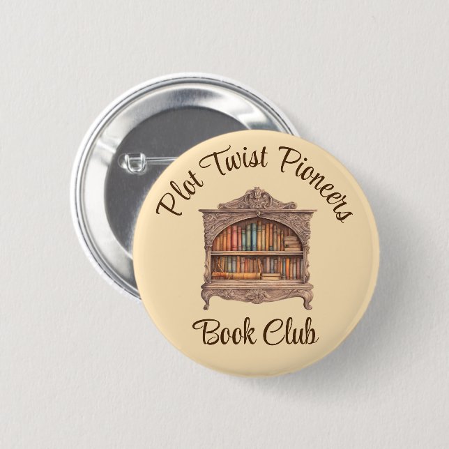 Fairytale Bookshelf 6 Cm Round Badge (Front & Back)