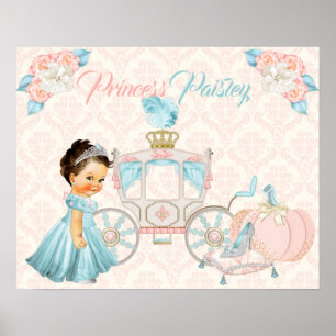 Fairytale Carriage Princess Personalised Nursery Poster