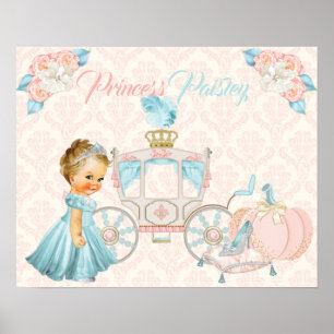 Fairytale Carriage Princess Personalised Nursery Poster