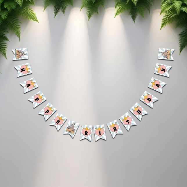 Fairytale Castle & Heart Whimsical Happy Birthday Bunting (Creator Uploaded)