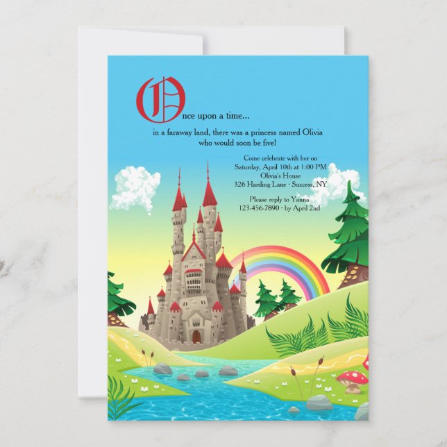Fairytale Castle Invitation (Front)