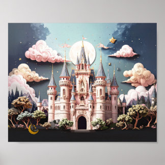 Fairytale Castle Nursery Poster
