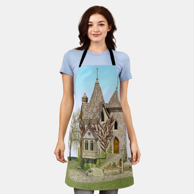 Fairytale Castle Perfect Birthday and Fantasy Gift Apron (Worn)