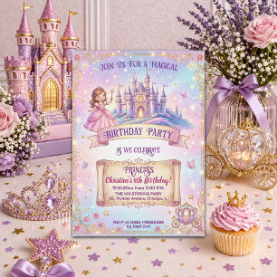 Fairytale Castle Princess 8th Birthday Party Invitation