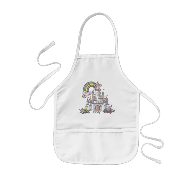 Fairytale Castle Princess Custom Name       Kids Apron (Front)