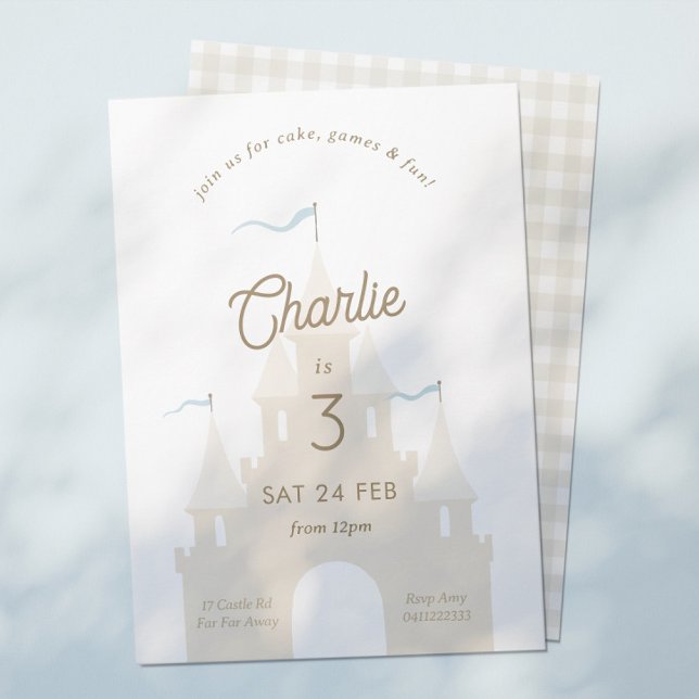 Fairytale Castle Princess Prince Party Invitation (Creator Uploaded)