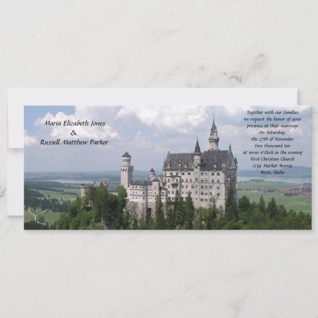 Fairytale Castle Wedding Invitation (Front)