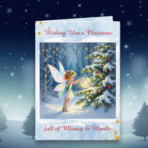 Fairytale Christmas with Holiday Poem Personalized Card