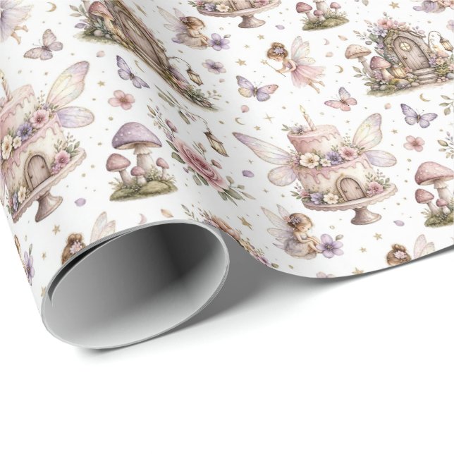 Fairytale Cottage Birthday Wrapping Paper (Roll Corner)