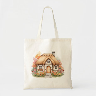 Fairytale Cute Little House Unique Wedding Favor   Tote Bag