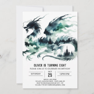 Fairytale Dragon Birthday DIY Invitation