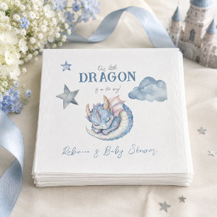 Fairytale Dreamy Blue Dragon Baby Shower Napkin