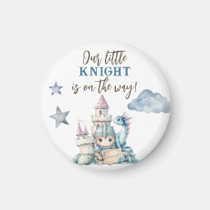 Fairytale Dreamy Dragon Blue Knight Baby Shower  Magnet