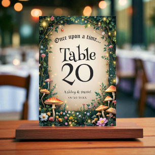 Fairytale Enchanted Forest Floral Woodland Wedding Table Number