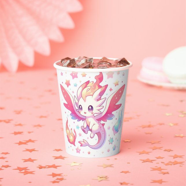Fairytale Fiery Dragon Baby Shower Paper Cups (Insitu)